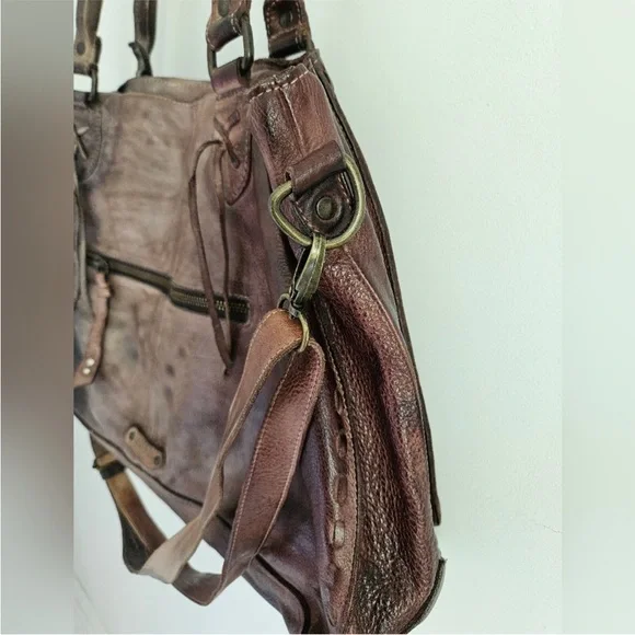 BED Stu Starry Night Rockaway Leather Bag EUC - Picture 7 of 11